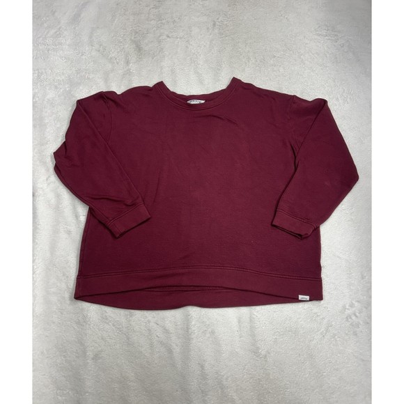 Orvis Womens Size XL Long Sleeve Crewneck Sweater Stretch Comfort Top Maroon - Picture 1 of 8